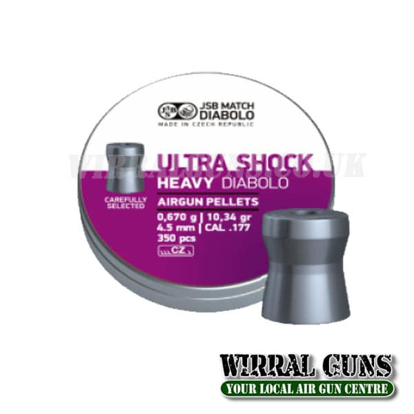 thumbnail interactive-video image 1 of JSB Ultra Shock .177 Caliber Pellets – 350 Count, 4.5mm Cylindrical Hollow Point 1 of 4